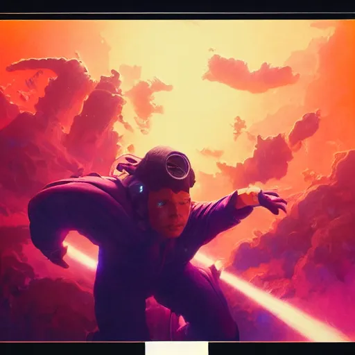 Prompt: highly detailed vfx portrait of kirby stealing the avenger's powers, stephen bliss, greg rutkowski, loish, rhads, beeple, makoto shinkai, tom bagshaw, alphonse mucha, sharp focus, art by artgerm and greg rutkowski, stanley kubrick, backlit, harsh overhead sunlight,