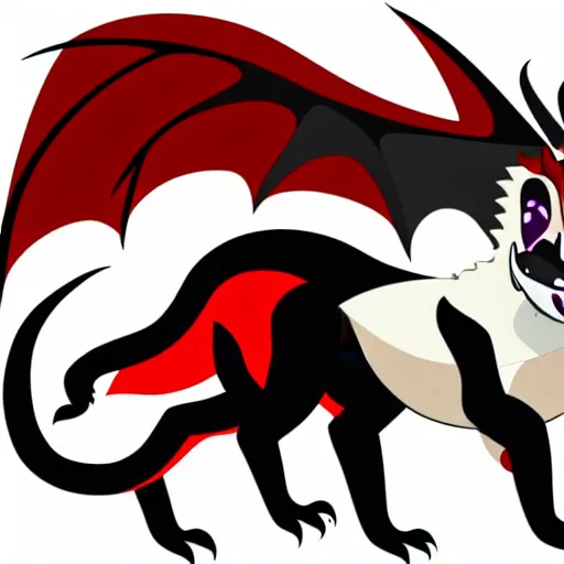 Image similar to vector art of welsh dragon and panda mixed, intercrossed, chimera, adobe illustrator