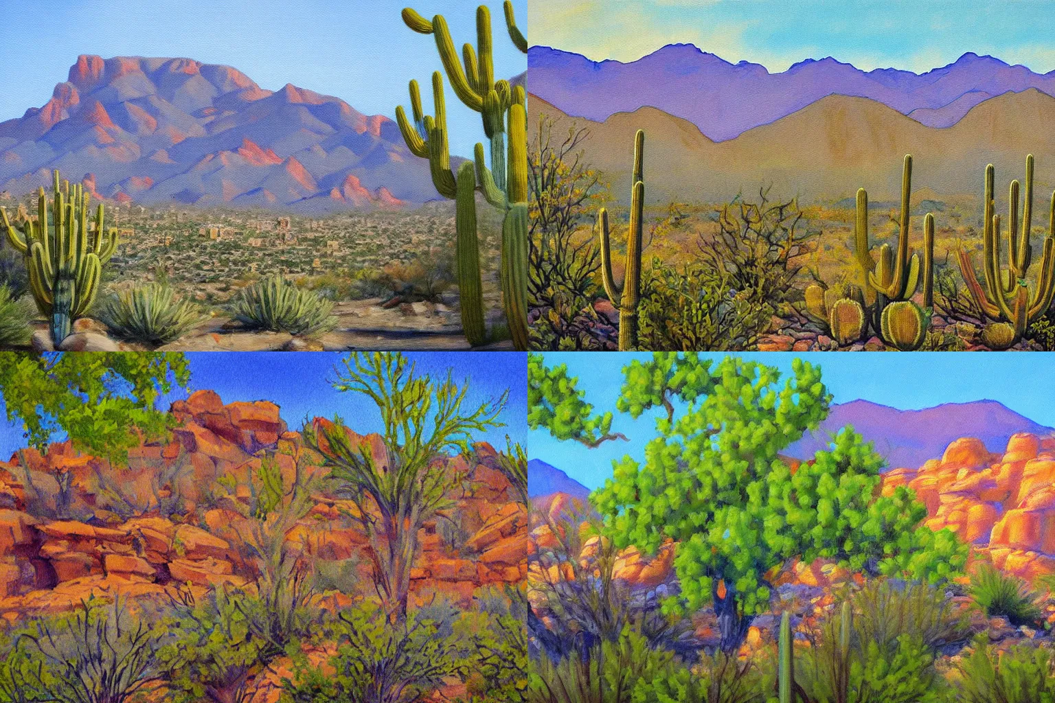 Prompt: tucson arizona painting by carl redin