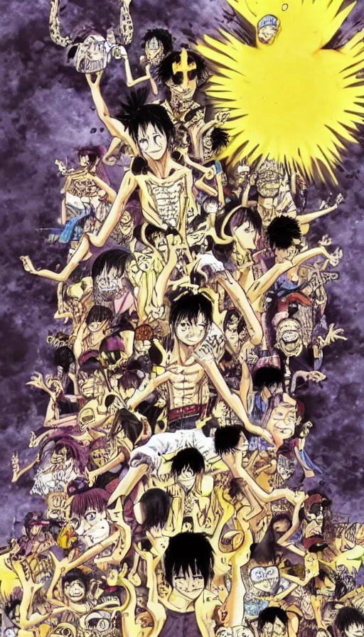 Prompt: The end of an organism, by Eiichiro Oda