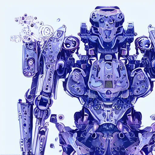 Image similar to symmetry, waterlily mobile combat suit floral robot, biomechanical, waterlily mecha nymphaea, detailed illustration, concept art, smooth, sharp focus, art by antoni gaudi