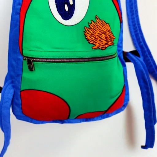 Image similar to a backpack embroidery Barack Obama sonic the hedgehog super Mario