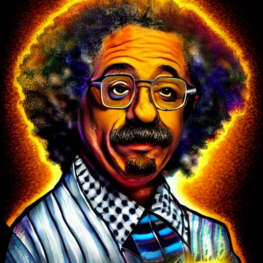 Prompt: stoner einstein portrait