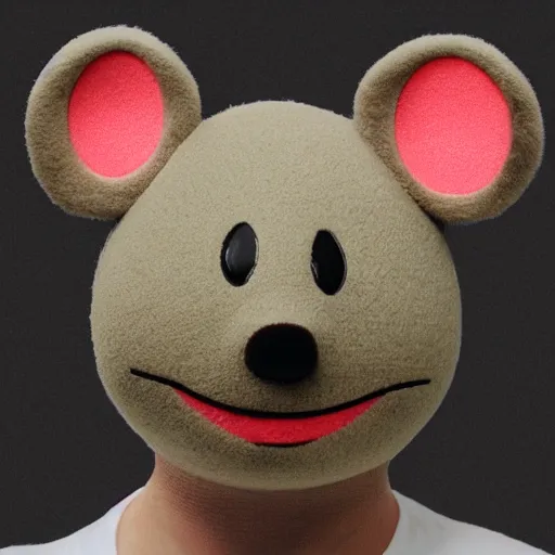 Image similar to mouse with smile man face