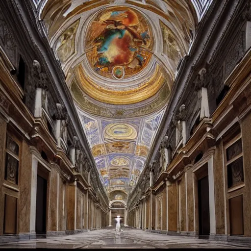 Image similar to Paint the secrets inside the Vatican, Trending artstation, cinematográfica, digital Art