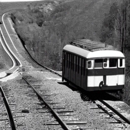 Image similar to trolley problem, photo