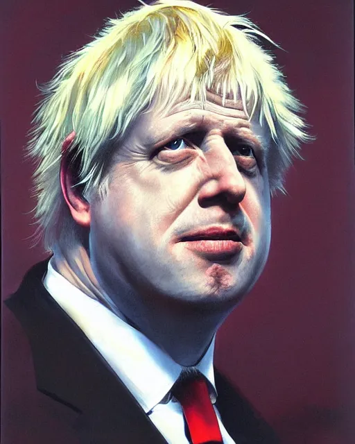 Image similar to Boris Johnson by Peter Andrew Jones, hyper detailed