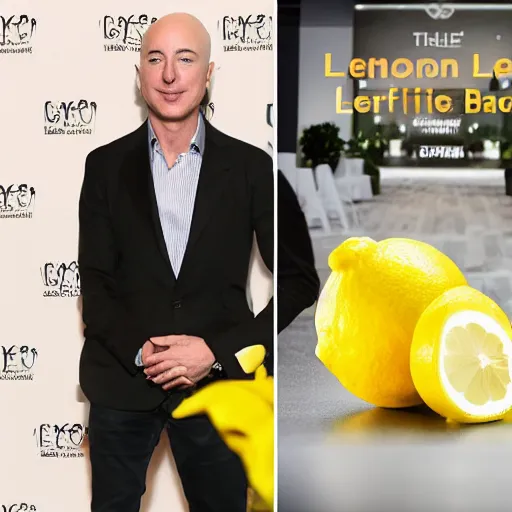 Image similar to lemon with the face of jeffrey bezos