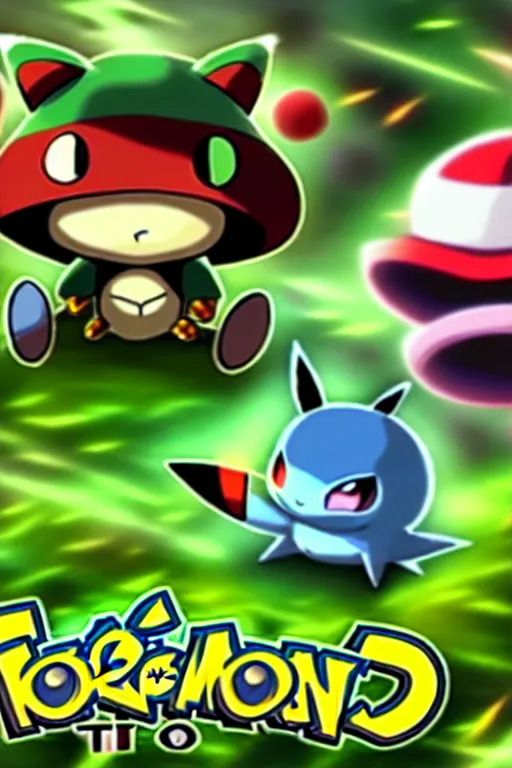 Image similar to teemo, a pokemon trading card of teemo, highly detailed pokemon trading card screenshot