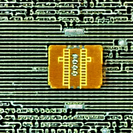 Image similar to a macro photo of a microchip