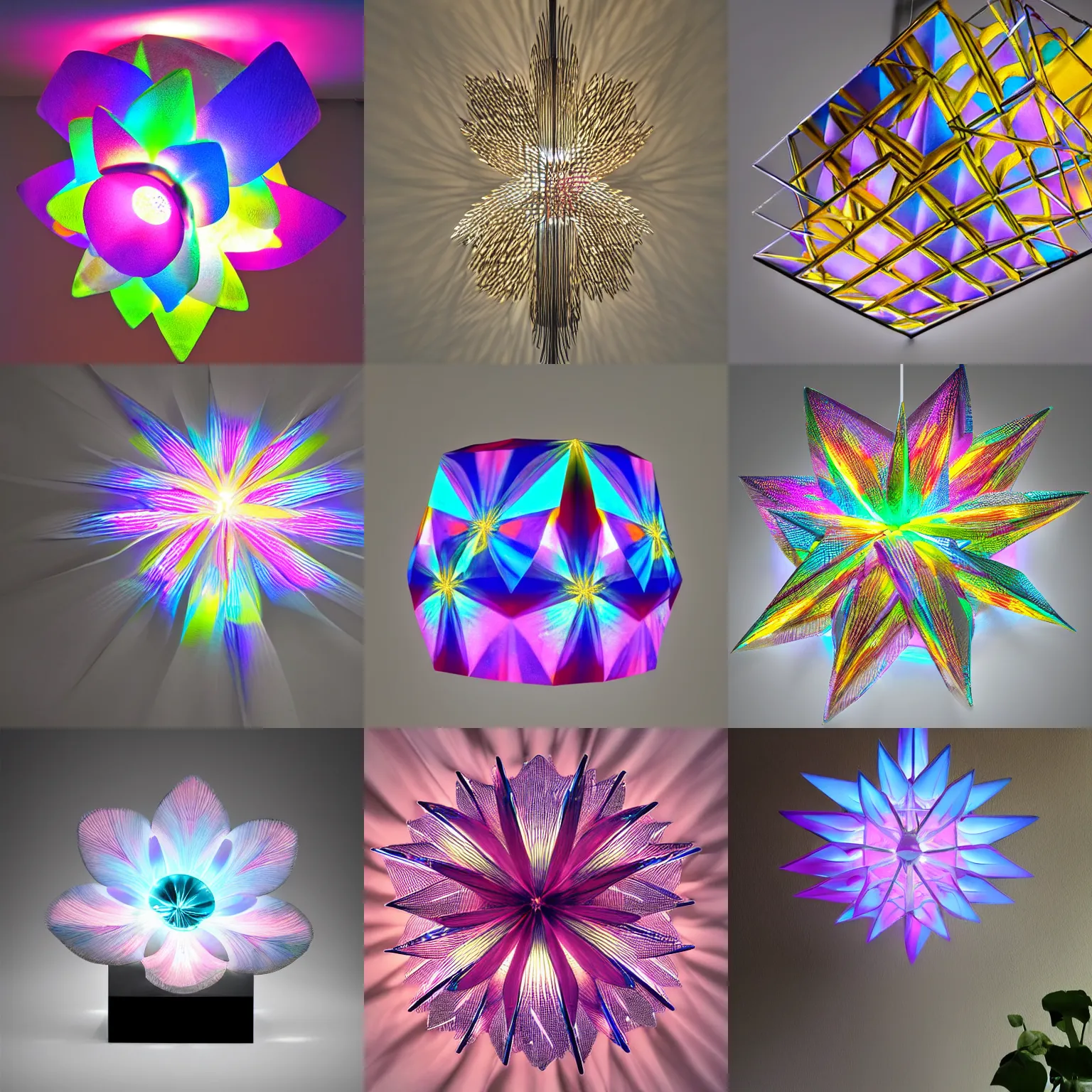 Prompt: exotic textured surreal living light prism flower by chris wood, sunbeams, featured on behance