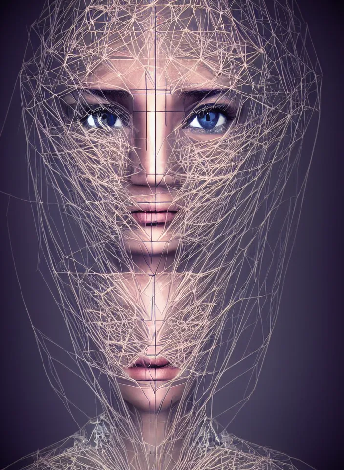Prompt: symmetry!! cancer!!!! a portrait of a beautiful girl with robot eyes glowing, with computer science readouts and graphics overlaid textures, canvas texture in the style of contemporary art complex, dramatic lighting, intricate, highly detailed, sharp focus, luminous