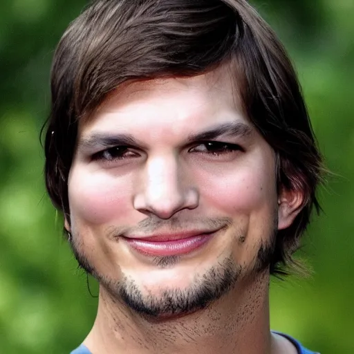 Image similar to ashton kutcher face on a squash