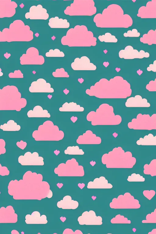 Prompt: repeating seamless retro pixel pattern of pink fluffy clouds in a pretty sky, grain, noise, bold, KDP, colourful, symmetrical, repeating 35mm photography, ultra fine detail, 4k high definition, bold