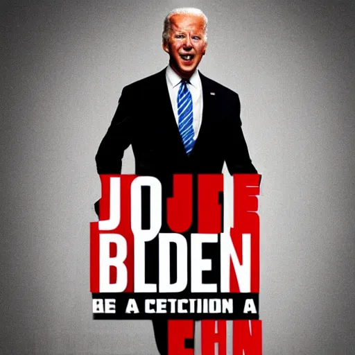 Prompt: Joe Biden as an action movie poster