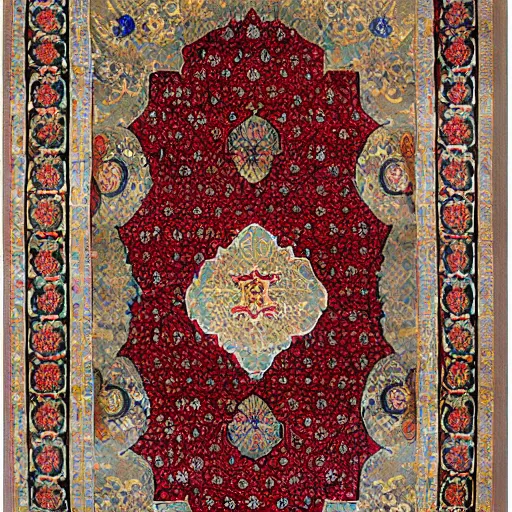 Prompt: Japanese + Persian style carpet