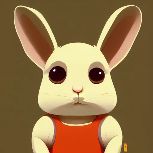 Image similar to goro fujita illustration of a cute bunny, art by goro fujita, cartoon animals, plain drawing, concept art, sharp focus, artstation