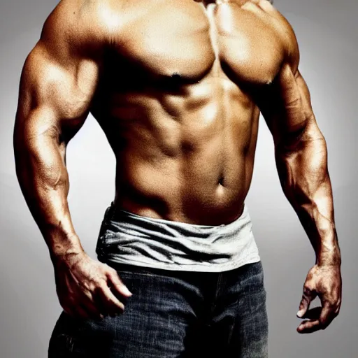 Image similar to skinny dwayne the rock johnson