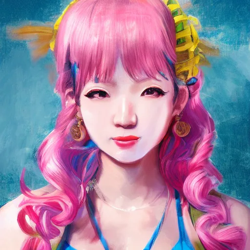 Image similar to realistic portrait of yasuho hiros, featured on artstation