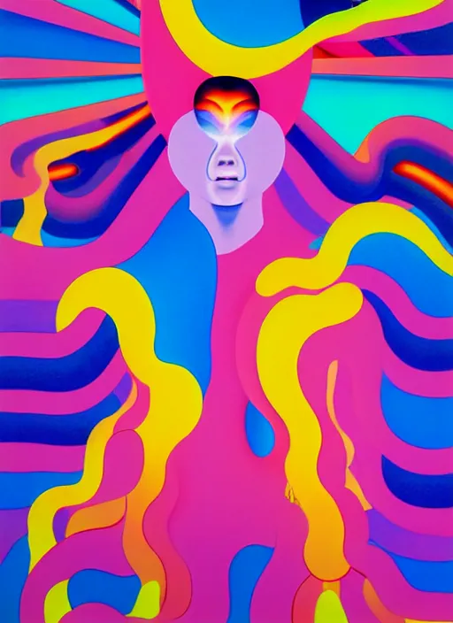 Prompt: womans aura by shusei nagaoka, kaws, david rudnick, airbrush on canvas, pastell colours, cell shaded!!!, 8 k