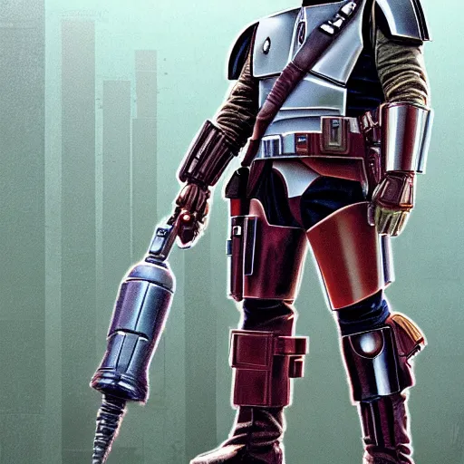 Image similar to the mandalorian was gay by ilya kuvshinov katsuhiro otomo