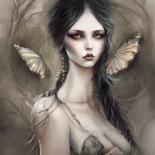 Image similar to a portrait in the style of anna dittmann and luis royo and charles dulac.