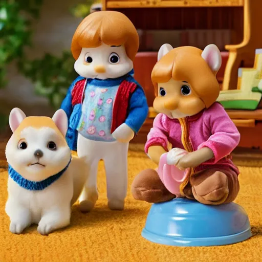 Image similar to a scooby doo themed calico critters set