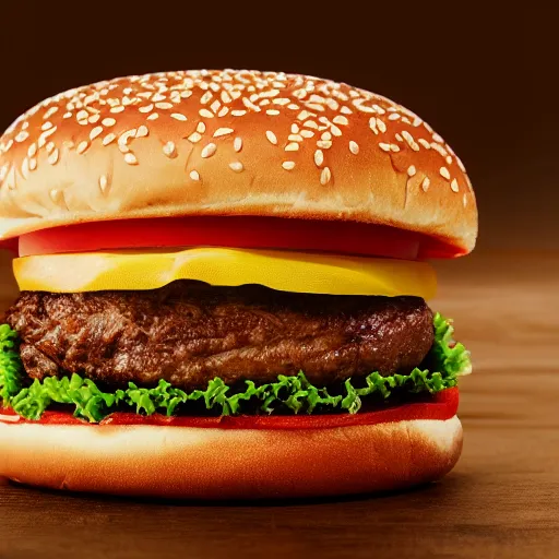 Prompt: a professional studio photoshoot of a hamburger, packshot realistic hyperdetailed 8k ultradetail cinematic