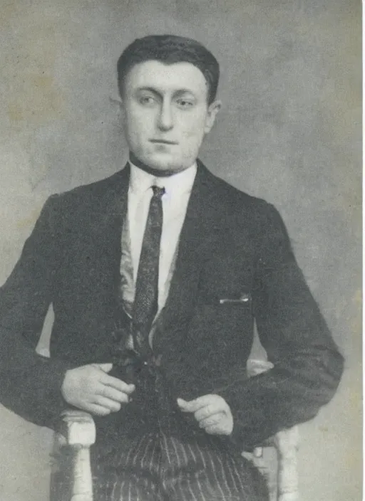 Prompt: portrait of zelensky in suit, old photo with color.