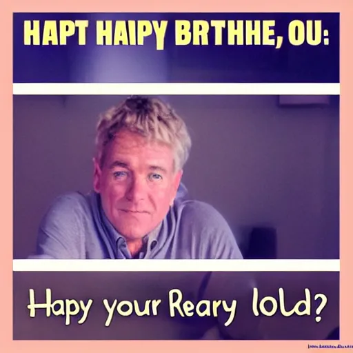 Image similar to happy birthday, sean! you're really old!