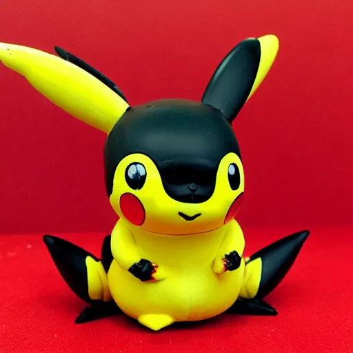 Prompt: a rubber Pikachu