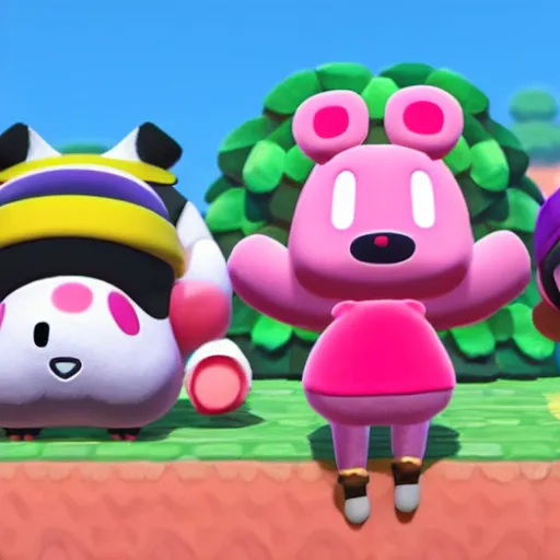 Prompt: kirby, animal crossing, unreal engine