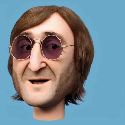 Prompt: John Lennon as a pop head, hyper realistic, HD, HQ, photo realistic