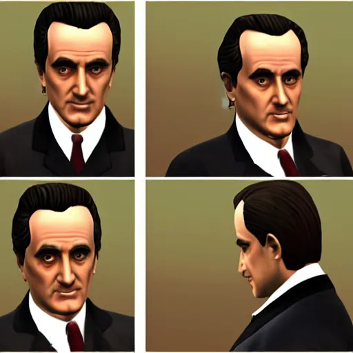 Image similar to Vito Corleone in the Sims 4