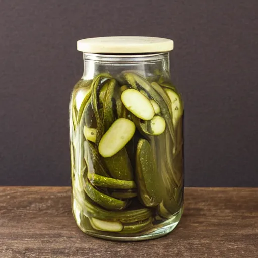 Prompt: jar of pickles