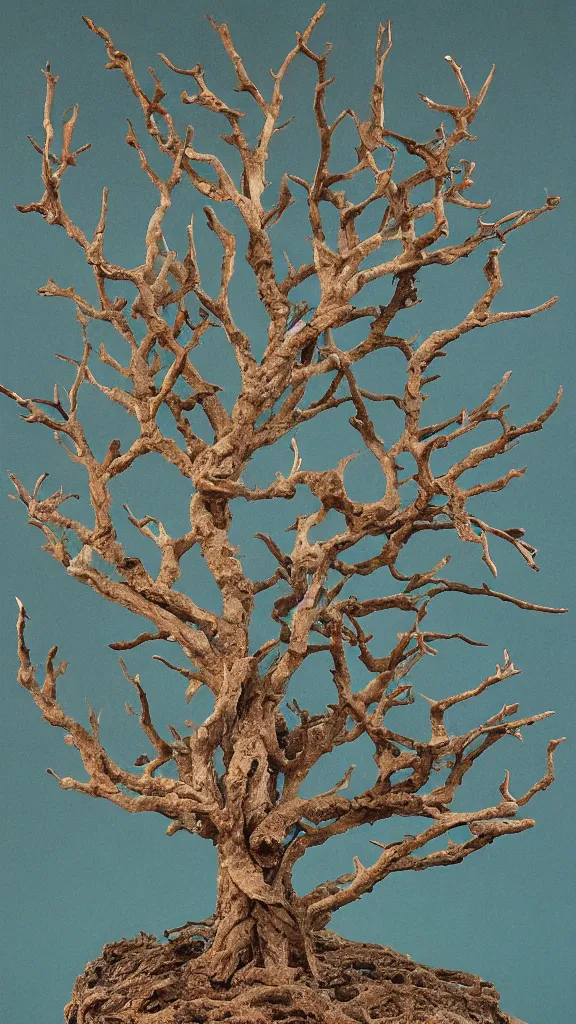 Prompt: extremely small ashen withering tree, super 8 portrait by maria sibylla merian, derek jarman, barbara hammer, 4 k, 8 k, very very beautiful, stunning, twisted, vanishing, mystical, ethereal, colourful, detailed