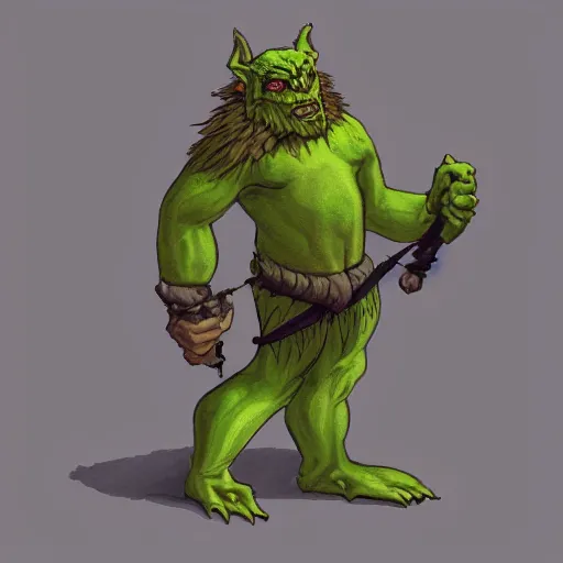 Image similar to troll goblin monster mage concept art