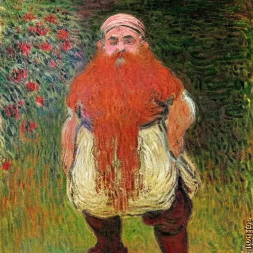 Image similar to Dwarf tries to dodge the intricacies of his sworn enemies in Kafiristan, Claude Monet