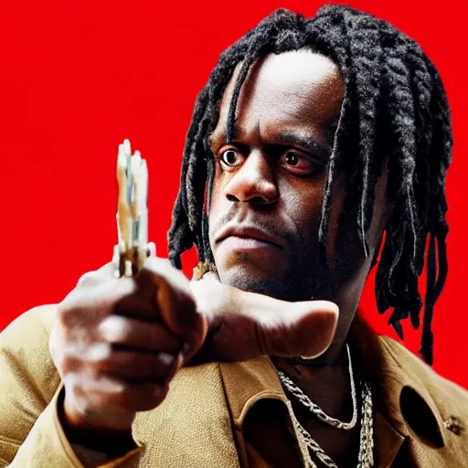Image similar to Rapper Chief Keef in Django 4K quality super realistic