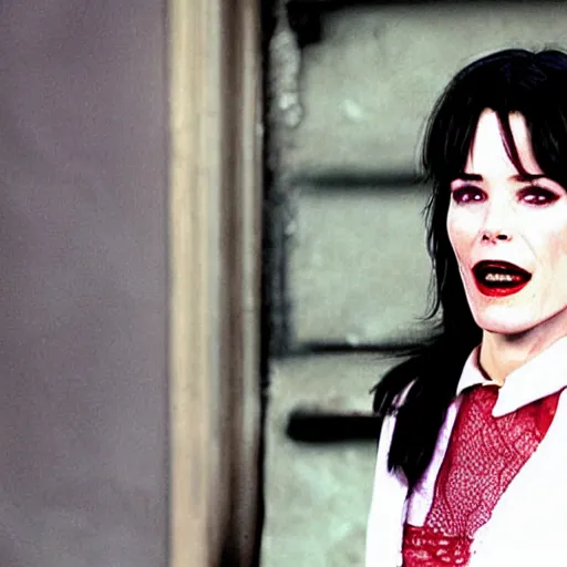 Prompt: parker posey as a vampire