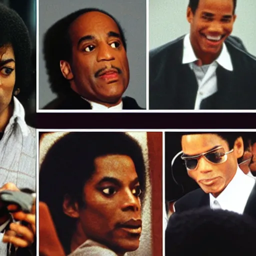 Prompt: bill cosby, michael jackson, and oj simpson in a prison cell together, award winning, 8k