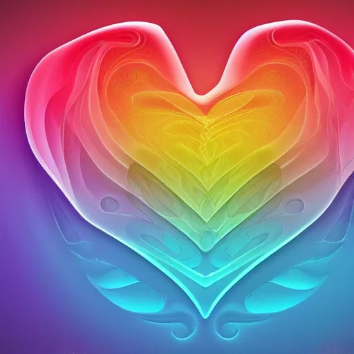 Image similar to trans pride heart realistic 4k extremely detailed fractal