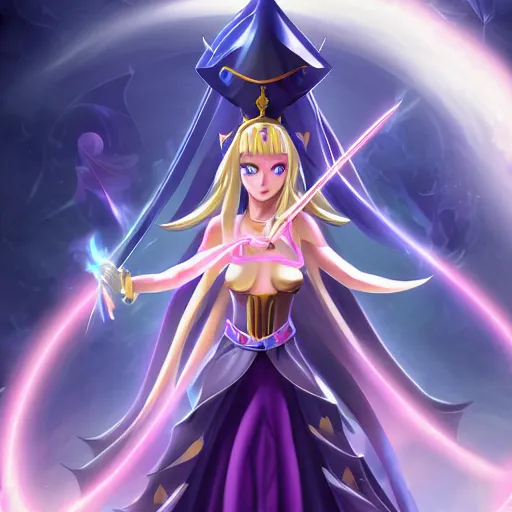 Image similar to beautiful dark magician girl, full body, mystical, ultra detailed, 4k