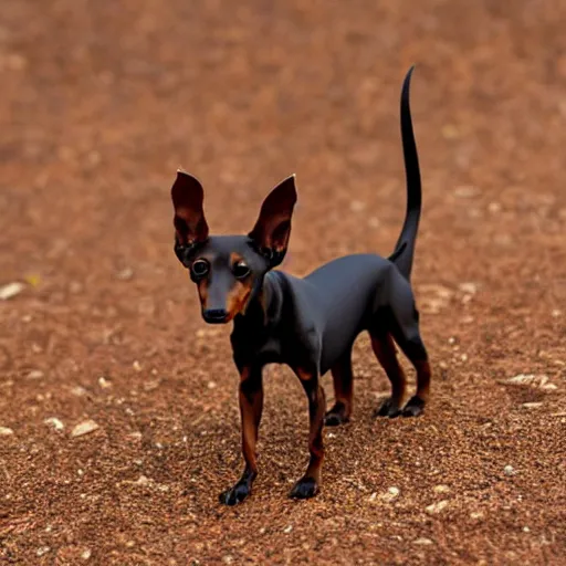 Image similar to photo of a doberman ant hybrid