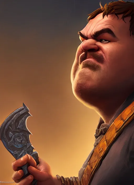 Prompt: A fantasy comic book style portrait painting of jack black as a halfling thief, unreal 5, DAZ, hyperrealistic, octane render, RPG portrait, dynamic lighting