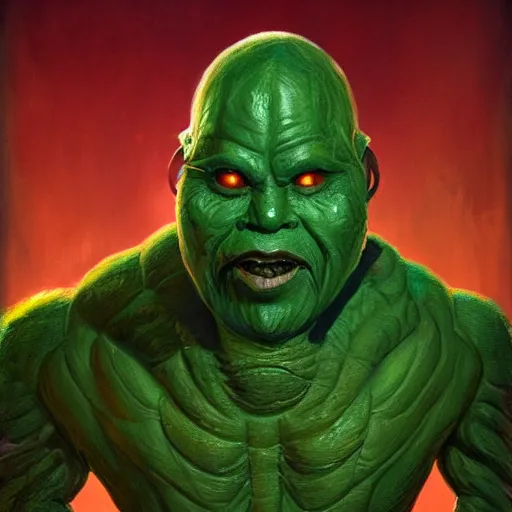 Prompt: bright, colorful, realistic, detailed from Elder Scrolls: shivering isles concept portrait eyeless green monster vermai backlighting, kodachrome, high contrast, highly detailed, sharp focus, digital painting, concept art, illustration, trending on artstation, comic book by Alex Ross and Adam Adamowicz cover art