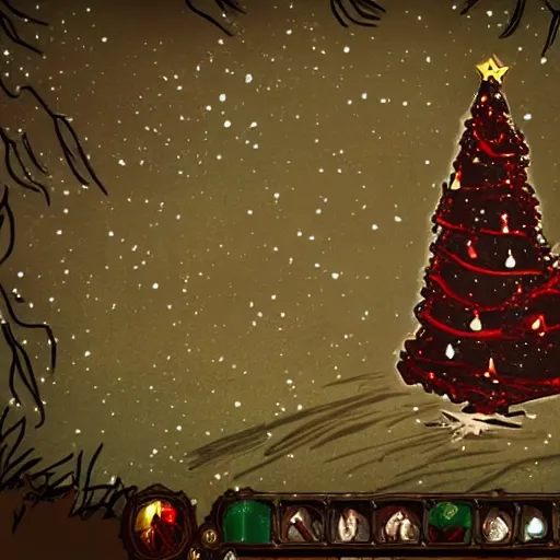 Image similar to christmas tree. dont starve style