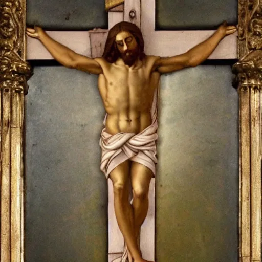 Prompt: jesus on the cross in paris