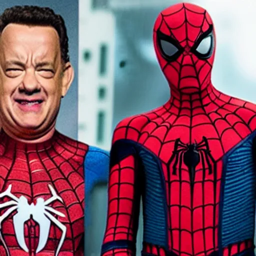 Image similar to tom hanks as spider - man