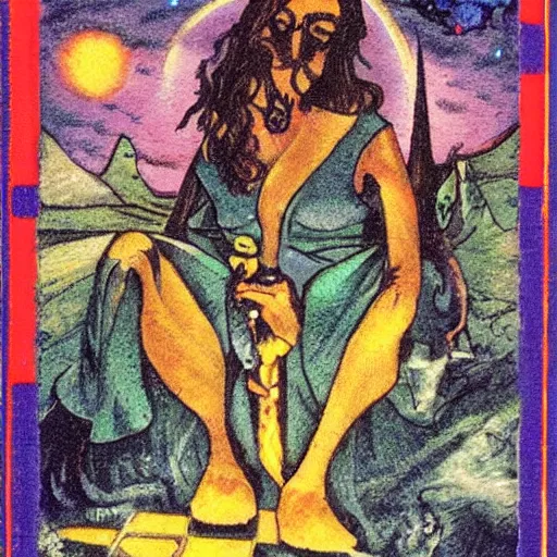 Image similar to tarot card, witchcraft